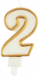 S&uuml;nnip&auml;evak&uuml;&uuml;nal number 2, valge kuldse &auml;&auml;rega