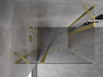 Mexen Mist Duo hinged du&scaron;ikabiin 95 x 85 cm, l&auml;bipaistev, kuldne harjatud - 8A4-095-085-55-00