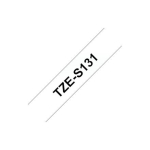 Brother Tze-s131 teip: 12mm, tugev liim, l&auml;bipaistev, must print
