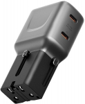 Energea Travelgo Adapter 45w 2xusb-c, reisilaadija, must