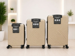 Premium reisikohvrite komplekt (3 osa) &ndash; kreemikas