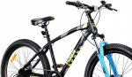 Maasturratas MTB 26 tolli Tiger Bike Shimano 7 k&auml;iku Amortisaator Laiad rehvid Ketaspidurid Maastikuratas must roheline sinine