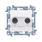 Pistikupesa Rtv Simon 10 Caz.01/11 valge