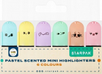 Mini l&otilde;hnastatud pastelsed pastellid highlighterid kontorikool 6 tk