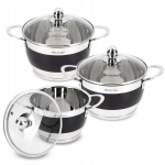 Pottide komplekt Kamille 6 tk. roostevaba teras, induktsiooniks