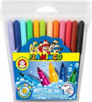 Puhastatavad markerid 12 tk Flamingo