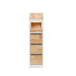 SoBuy Vannitoakapp BZR54-IV-WN Valge 23,2x65,3x82,0 cm 4 rattaga 3 sahtliga 2 riiuliga