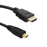 Qoltec HDMI-kaabel v1.4 | Micro HDMI | Kiire &uuml;hendus | 4K | 30 Hz | GOLD | 3 m