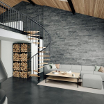 Keerdtrepp DOLLE CALGARY Diameeter &Oslash; 120 cm. Antrasiit / P&ouml;&ouml;k