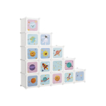 Laste plastikust moodulriidekapp 123x31x123cm, valge