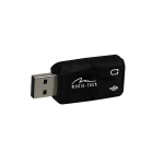 Helikaart Media-tech MT5101 USB skaņas karte, I&scaron;orinė garso plok&scaron;tė Media-Tech VIRTU 5.1 USB (MT5101), 2 x 3.5 mm jungtys (ausinėms ir mikrofonui), juoda