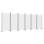 vidaXL 6 paneeliga sirm, valge, 520x180 cm, kangas