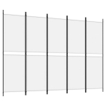 vidaXL 5 paneeliga ruumijagaja, valge, 250 x 180 cm, kangas