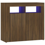 vidaXL puhvetkapp LED-tuledega, pruun tamm, 80 x 35 x 75 cm