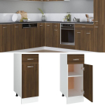 vidaXL alumine k&ouml;&ouml;gikapp sahtliga, pruun tamm, 30 x 46 x 81,5 cm