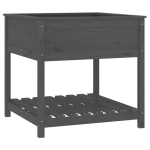 vidaXL riiuliga taimekast, hall, 82,5x82,5x81 cm, m&auml;nnipuit