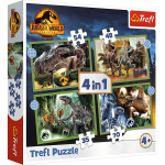 4 puslet dinosaurustega Trefl Jurassic Park, 207 osa