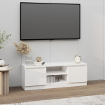 vidaXL uksega telerikapp, valge, 102 x 30 x 36 cm