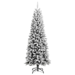 vidaXL kunstkuusk lumiste okstega, 240 cm, PVC ja PE