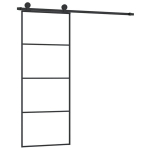 vidaXL liuguks tarvikutega, 76 x 205 cm, ESG-klaas ja alumiinium