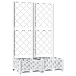 vidaXL v&otilde;rega taimekast, valge, 80 x 40 x 121,5 cm PP