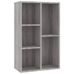 vidaXL raamatukapp/puhvetkapp, hall Sonoma tamm, 50x25x80 cm tehispuit
