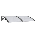 vidaXL ukse varikatus, must, 150 x 100 cm, pol&uuml;karbonaat