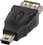 Adapter Deltaco USB-72 USB-A, Mini-B