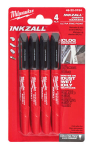 Marker Milwaukee Inkzall, peene otsaga, must - 4 tk