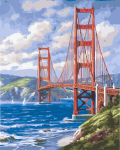 Maalimine numbrite j&auml;rgi - maalimise komplekt 40x50 cm. "A bridge in California"
