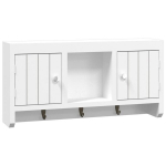 vidaXL v&otilde;tmekapp, valge, 40 x 8,5 x 20 cm, tehispuit ja teras