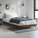 vidaXL voodiraam, suitsutatud tamm, 90 x 200 cm, tehispuit