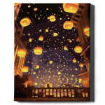 V&auml;rvi numbri j&auml;rgi Raamis "Laternad taevas" Oh Art! 40x50 cm