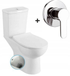 Kompaktne WC Kairo bideega ja WC iste + bideesegisti Daniel
