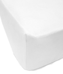 &Uuml;hev&auml;rviline satiinist kummiga voodilina Soft White, 200x200 cm