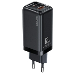 USAMS 1XUSB-C 1XUSB T47 65W PD laadija telefonidele kiirlaadimisega