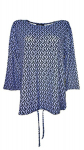 T-s&auml;rk naistele Kinga, valge/sinine, XL/XXL