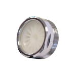 Messingiga kaetud kroomitud, veevoolu regulaator BA-DE 28M, kummist tihendiga