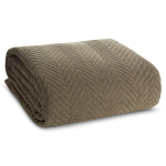 Tepitud voodikatte imitatsioon linane LEN 200X220 tumebeež