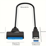 USB 3.0 SATA III Kaabel Toite 6.35cm SSD ja HDD jaoks