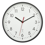TFA seinakell 60.3550.01 Radio Wall Clock, must/valge