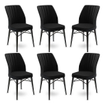 6 tooli komplekt Asir Flex, must