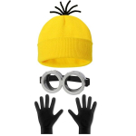 Halloweeni kost&uuml;&uuml;m Nokam&uuml;ts Minion Prillid Kindad Maskeraadikost&uuml;&uuml;m Despicable Me Cosplay Aksessuaarid T&auml;iskasvanutele