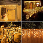 Led-tuled Icicle, 500 led-i, soe valge