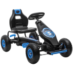 Laste Gokart pedaalidega, reguleeritava istmega, sise- ja v&auml;litingimustes kasutatav, alates 5. eluaastast, sinine+must, 121 x 58 x 61 cm