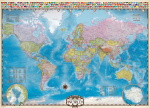 Pusle Eurographics, 6000-0557, Map of the World, 1000 tk