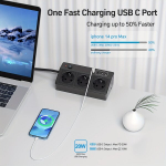 7-&uuml;hes Multifunktsionaalne Lauariba Kiirlaadimisega USB-C jaoks.