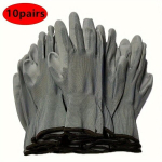 10 tk Hingavad Ohutust&ouml;&ouml;kindad, Nailon PU Kattega, Unisex, Juoda-M
