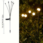 1tk P&auml;ikese S&auml;rak&auml;rbse Lamp: Lisage Maagiline S&auml;ra Aeda, Saulės 6vnt Fireflies &scaron;ilta &scaron;viesa
