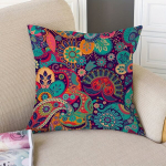 1tk Mandala Viske Padjakate 45.72 X 45.72 Cm, Boho Prinditud Dekoratiivne Padjakate Diivanile Magamistuppa.